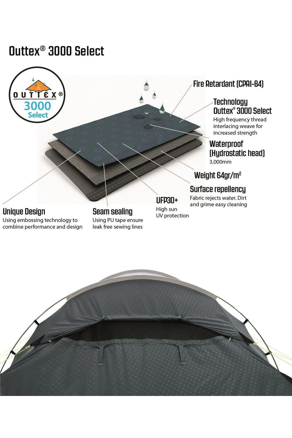 Outwell M91430 Earth 2 Camping Tent (2 Person)