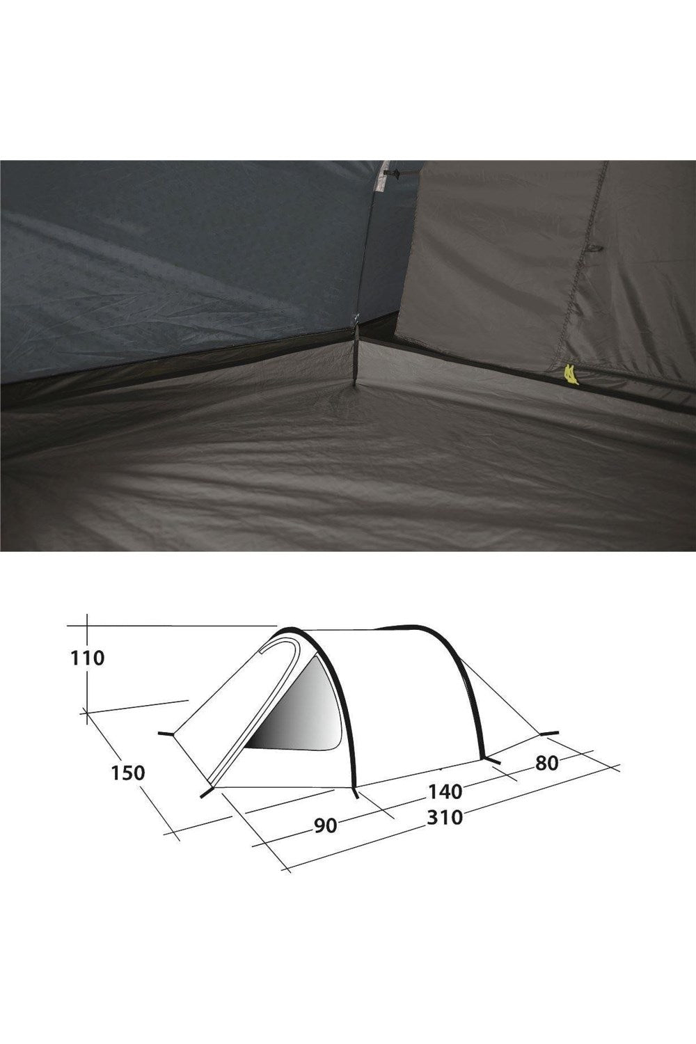 Outwell M91430 Earth 2 Camping Tent (2 Person)