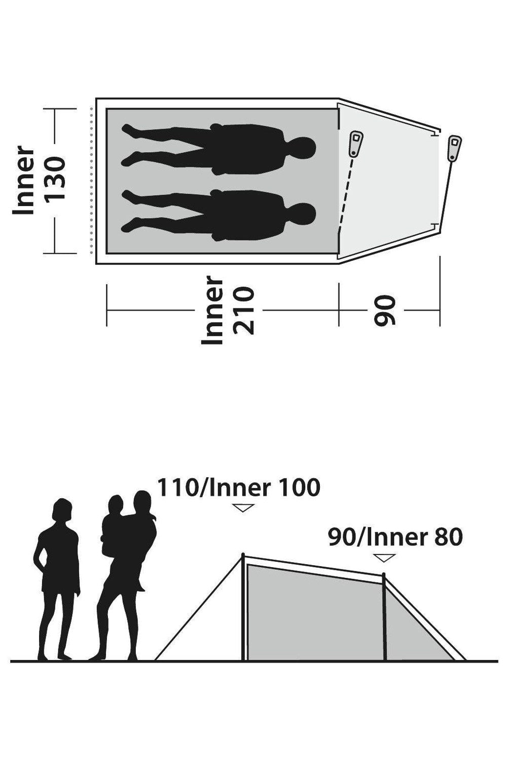 Outwell M91430 Earth 2 Camping Tent (2 Person)
