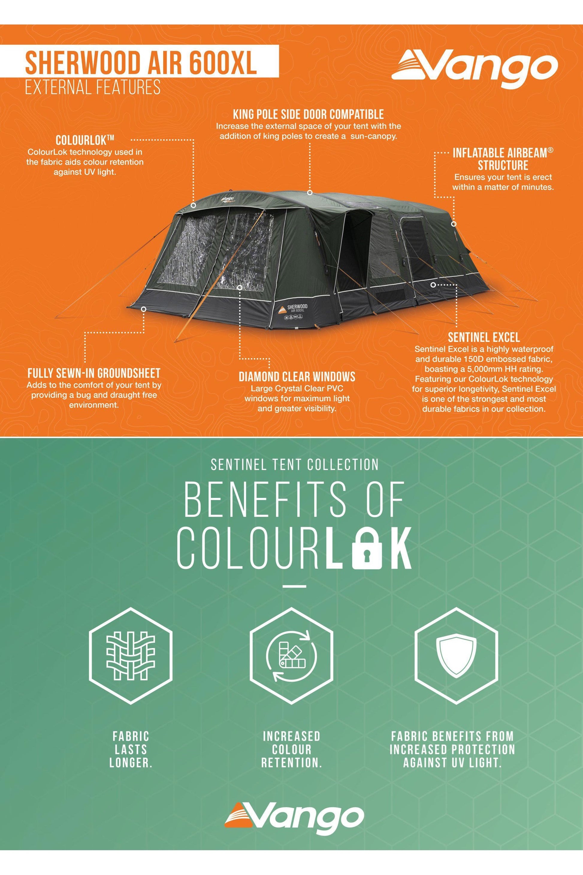Vango M975CF Sherwood Air 600XL Tent (6 Person)