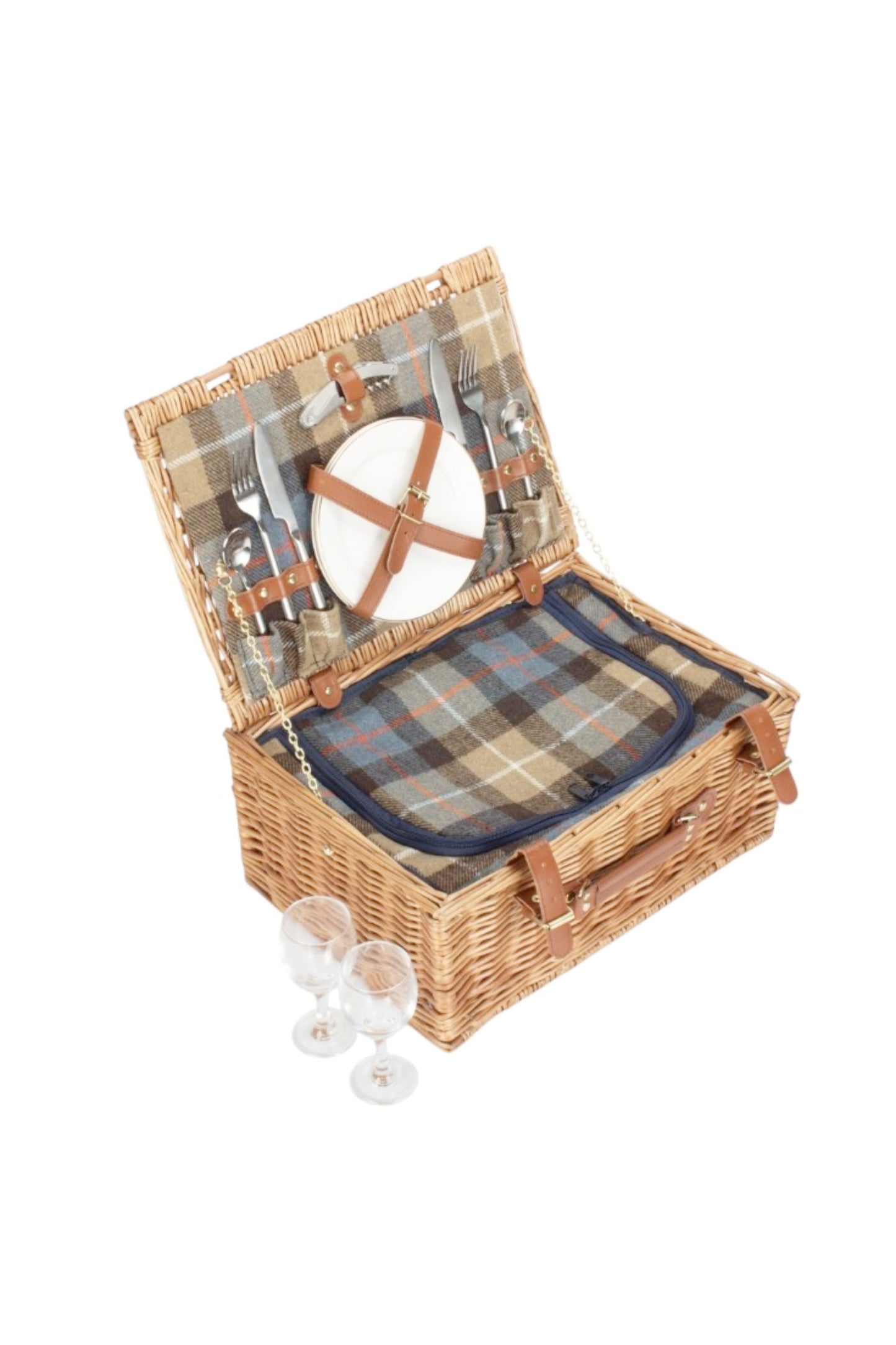  MA38F2 Ravenstor 2 Person Fitted Wicker Picnic Basket