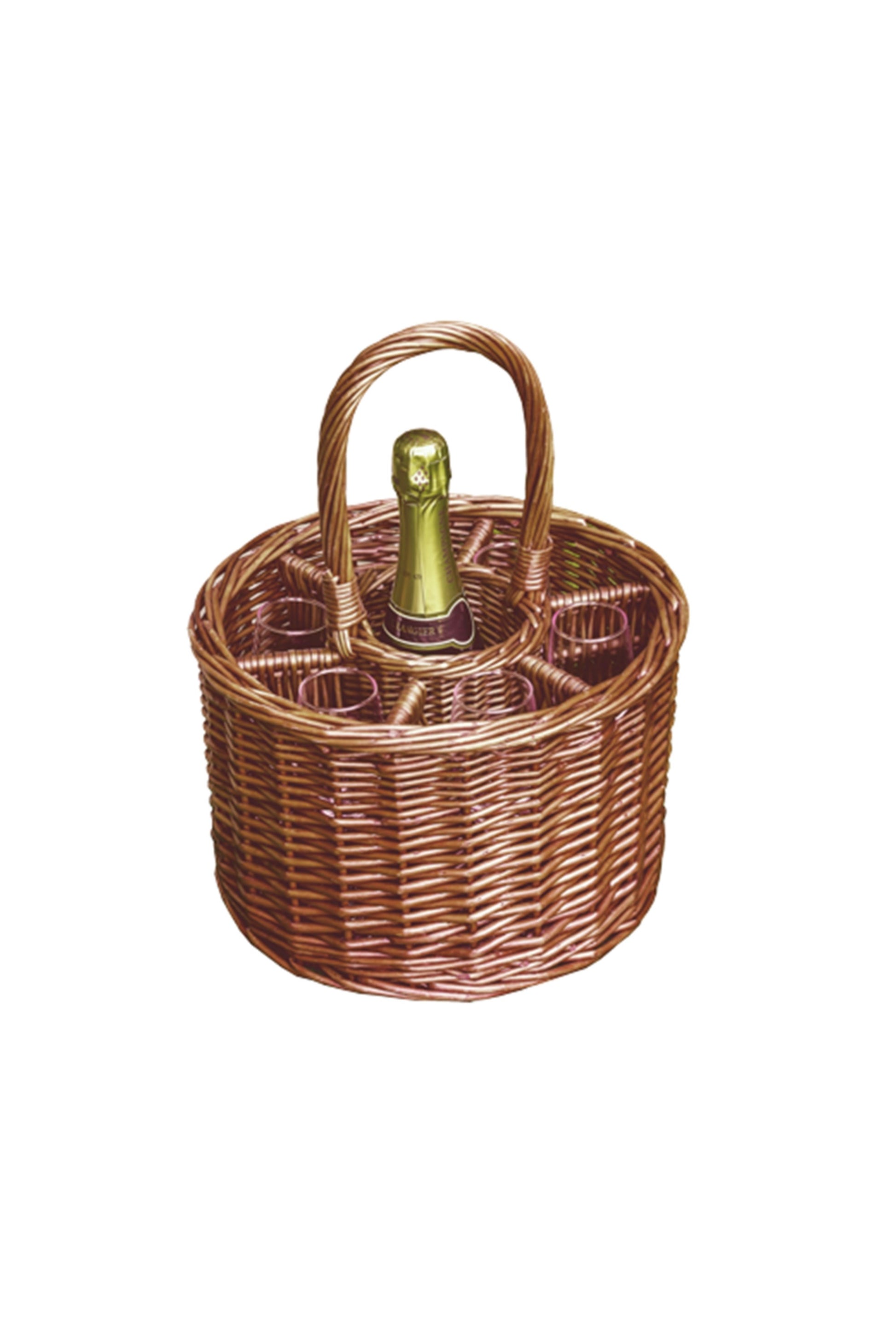  MA418E Small Deluxe Single Bottle Drinks Basket