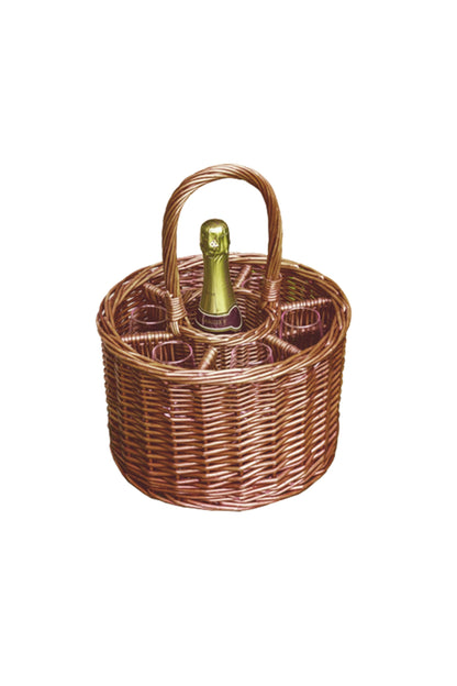  MA418E Small Deluxe Single Bottle Drinks Basket