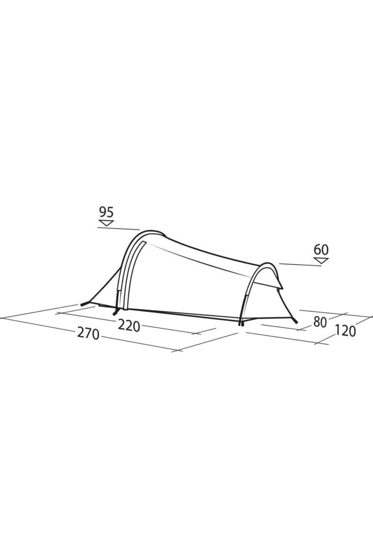 Robens MA4FDB Cress 1 Pro Poled Tunnel Tent (1 Person)