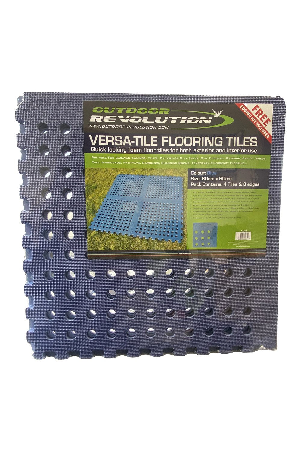  Versa-Tile Camping Flooring With 8 Edges 4-Pack