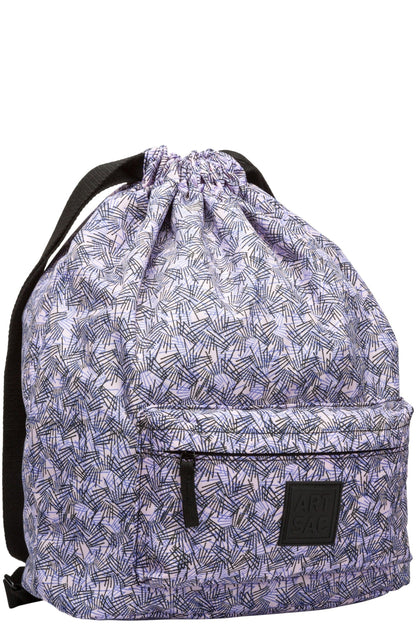  MA807D Tilley Line Print Drawstring Backpack