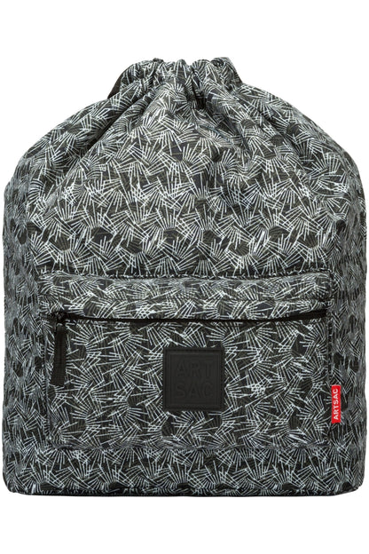 MA807D Tilley Line Print Drawstring Backpack