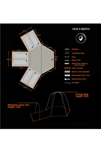  MAABBE Hive 6 Berth Tent