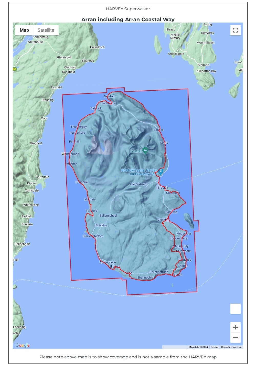  MAFB71 Arran Including Arran Coastal Way Superwalker Map