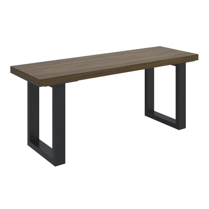 Matt Dark Oak Effect Bench, (W)112.4cm