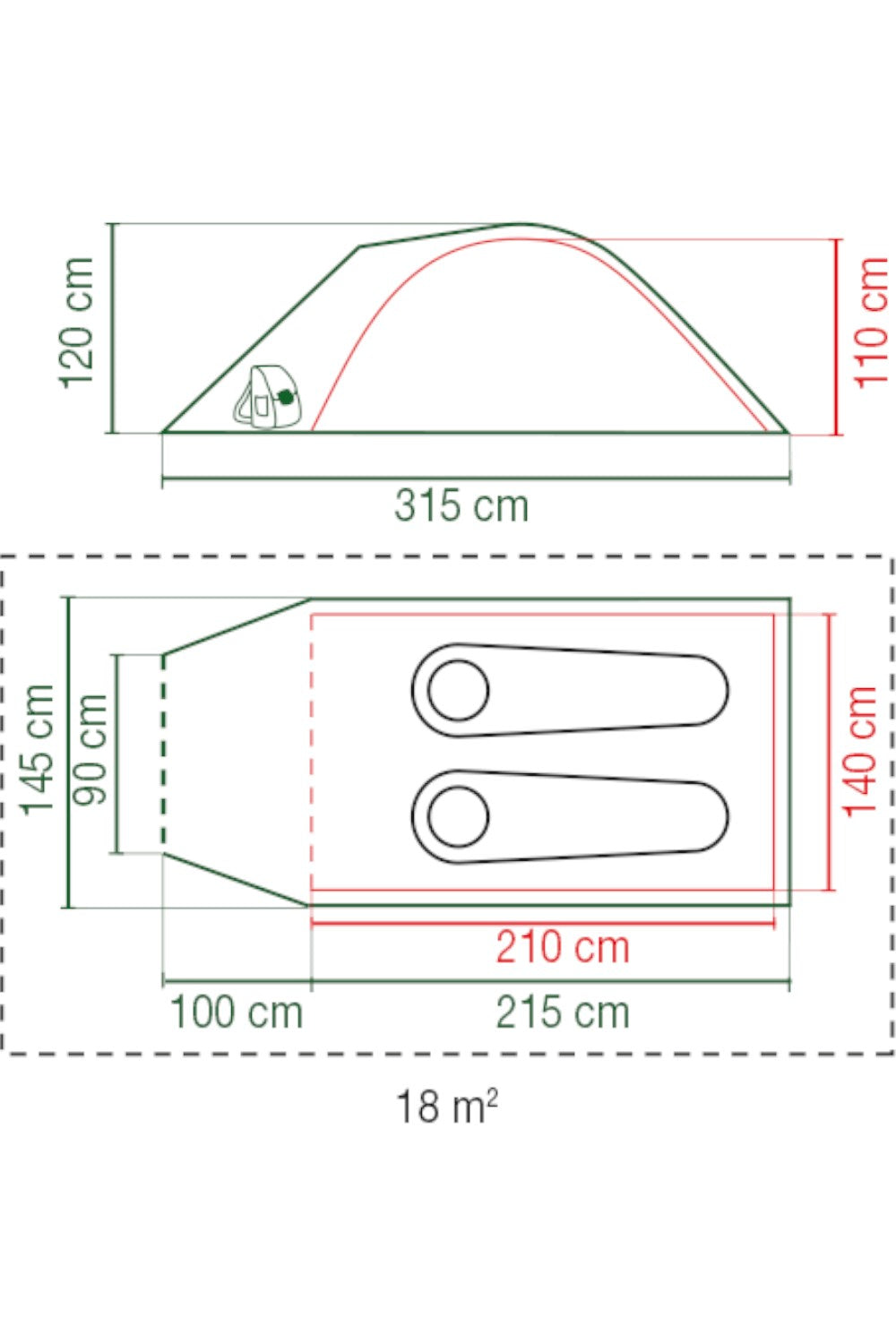 Coleman MBB3FA Darwin 2+ 2 Man Tent