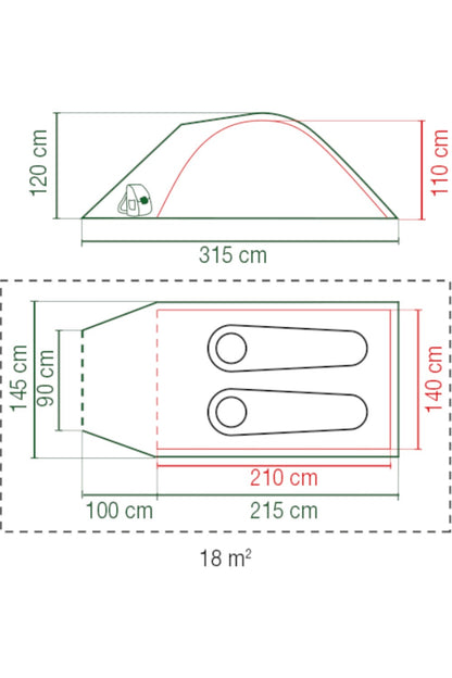 Coleman MBB3FA Darwin 2+ 2 Man Tent