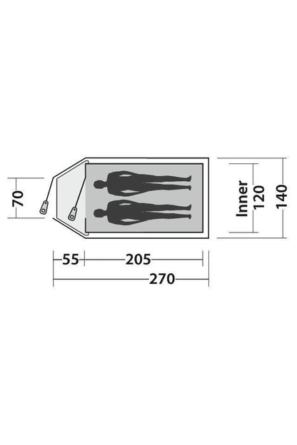 Easy Camp MBCF90 Quasar 200 Camping Tent (2 Person)