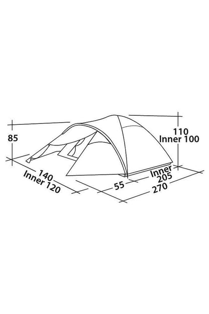 Easy Camp MBCF90 Quasar 200 Camping Tent (2 Person)