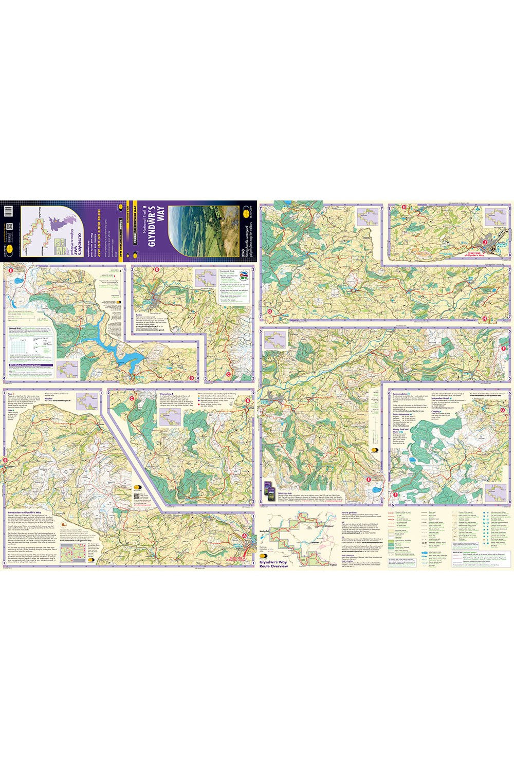  MC2044 Glyndwr's Way Trail Map