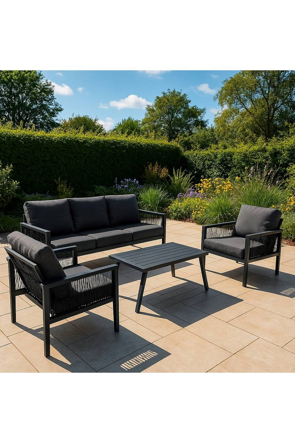  MC437B Aluminium 4 Piece Sofa Set