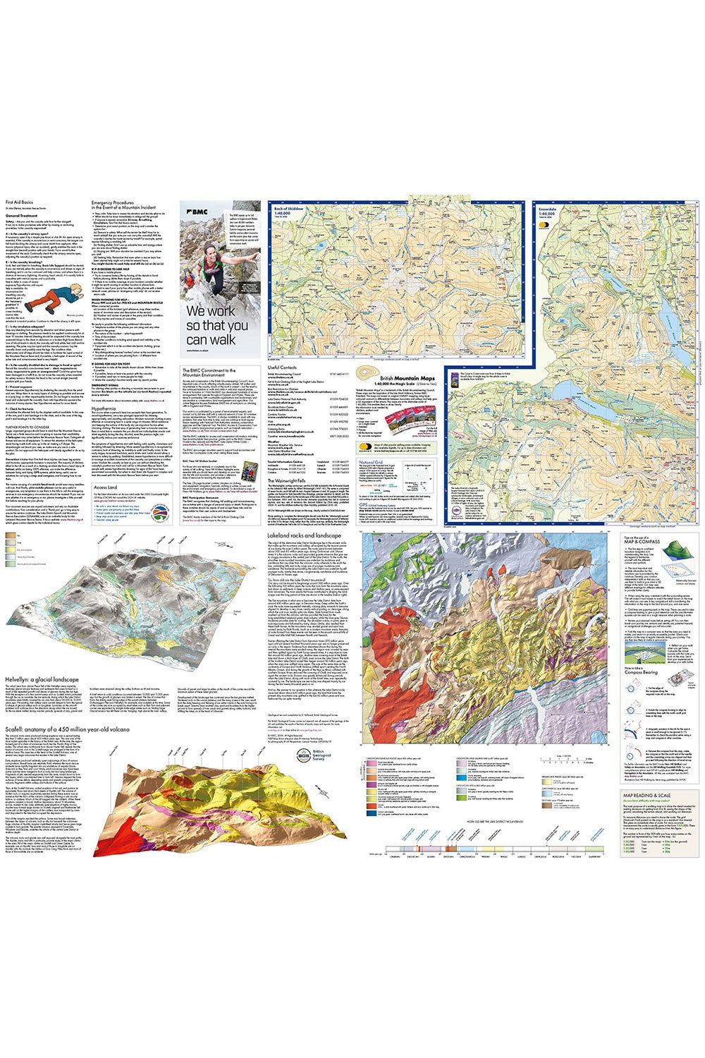  MC66FD Lake District British Mountain Map