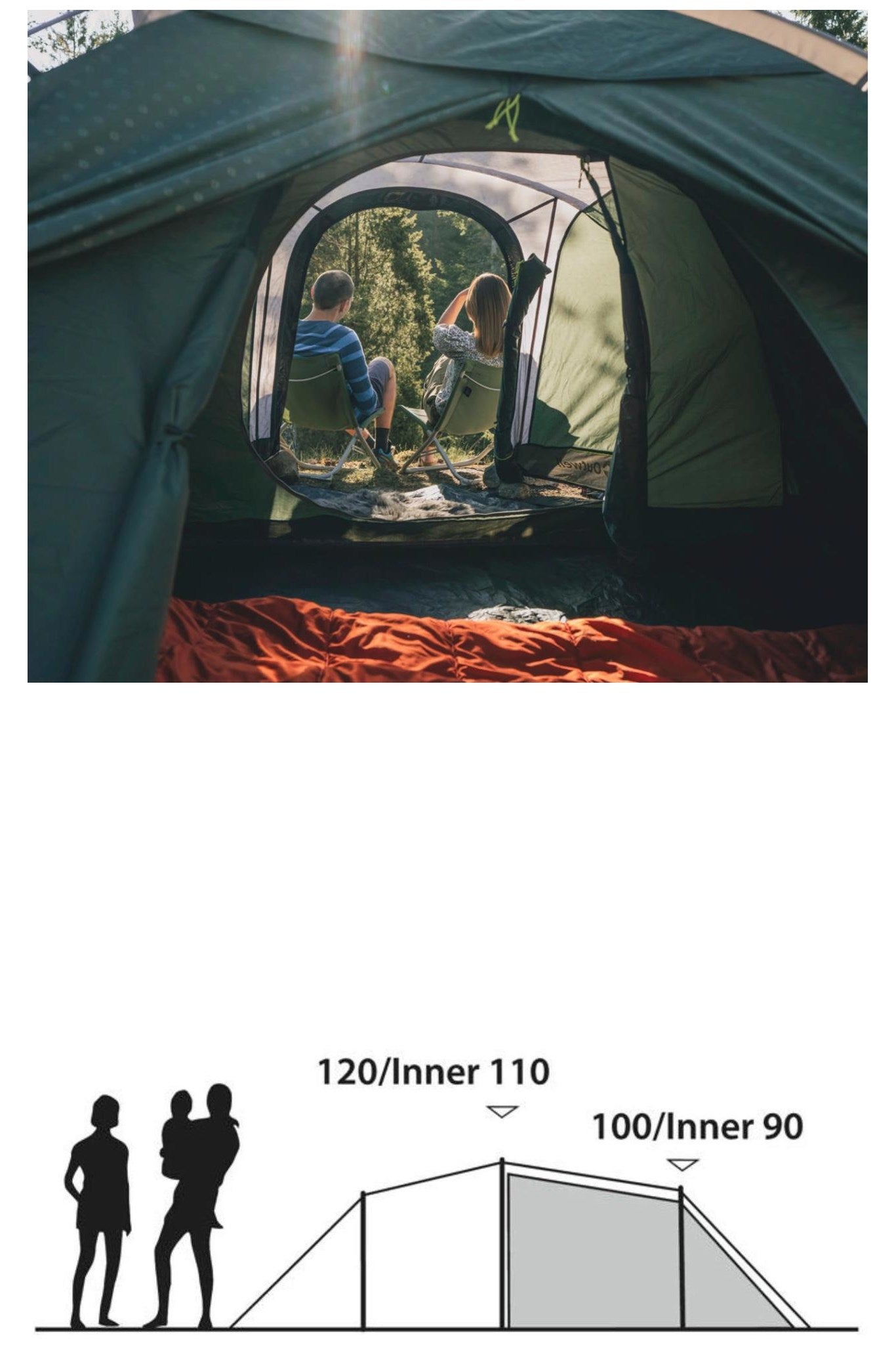 Outwell MC9459 Earth 3 Plus Tunnel Tent (3 Person)