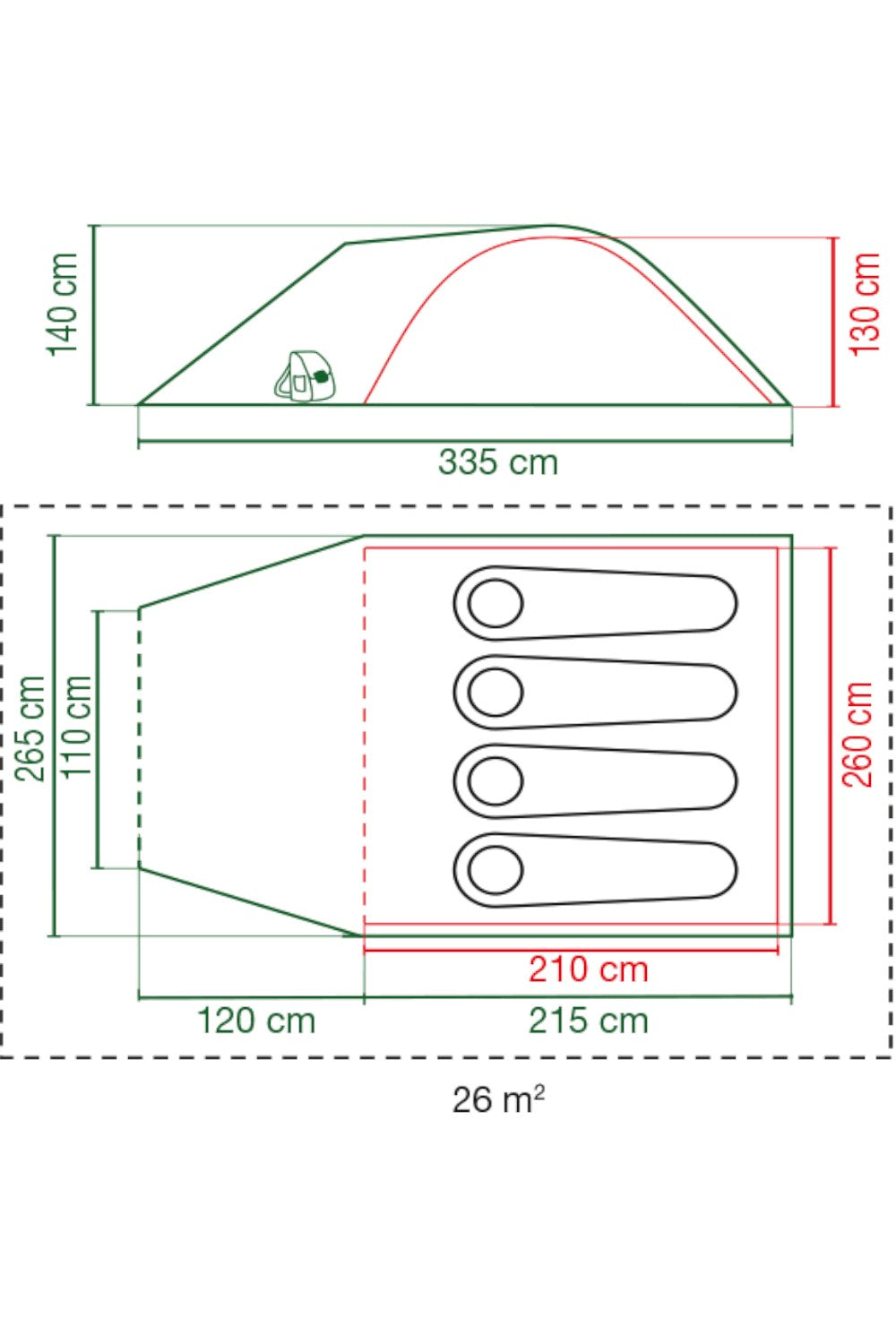Coleman MC9B91 Darwin 4+ 4 Man Tent