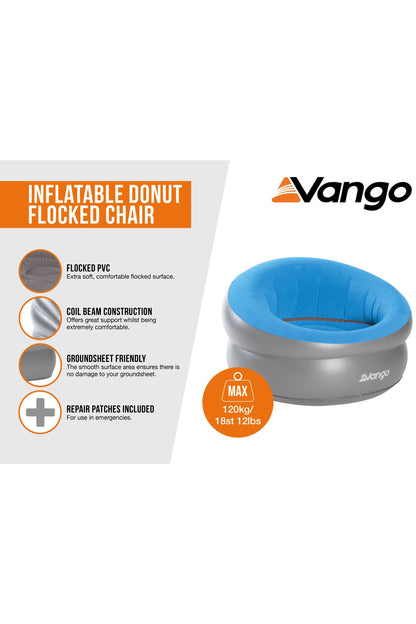 Vango MCC322 Inflatable Donut Flocked Camping Chair
