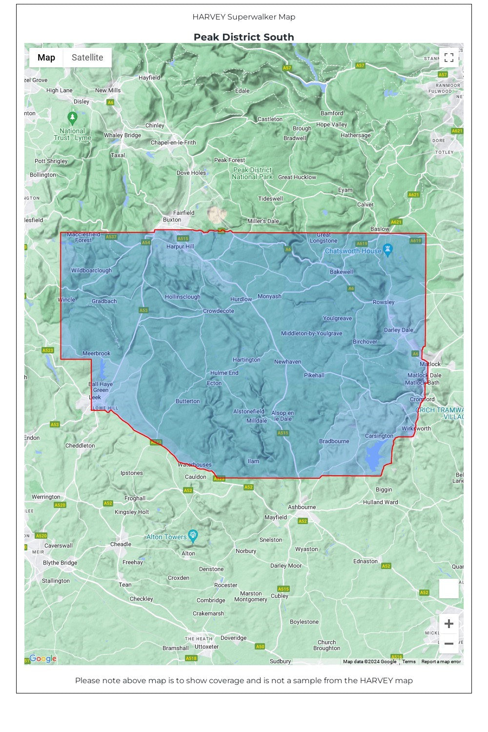  MCC490 Peak District South Superwalker Map