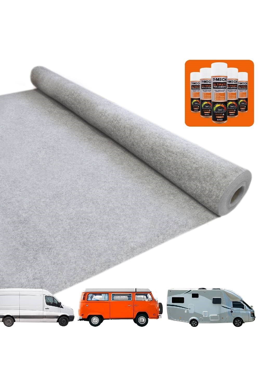  MCDDE2 Campervan Carpet & 5 Adhesive Cans