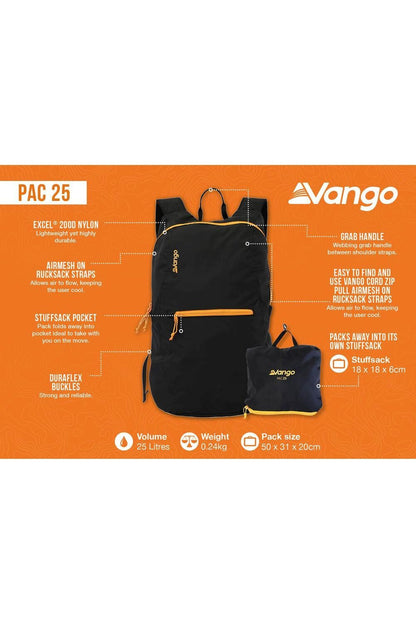 Vango MCF513 Pac 15 Rucksack (15litres)