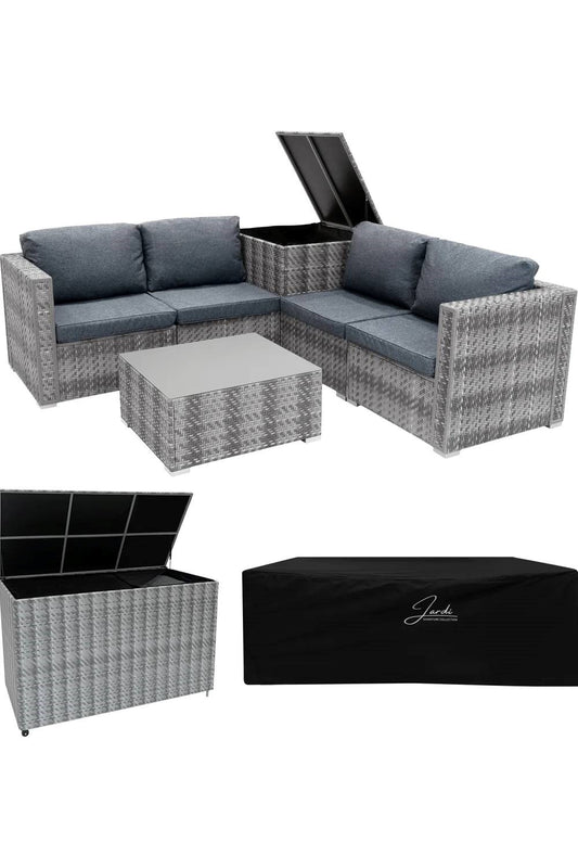  MD0367 Rattan Modular 6 Piece Set & 996L Storage Box