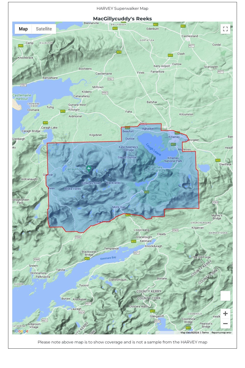  MD0AA8 MacGillycuddy's Reeks Superwalker Map