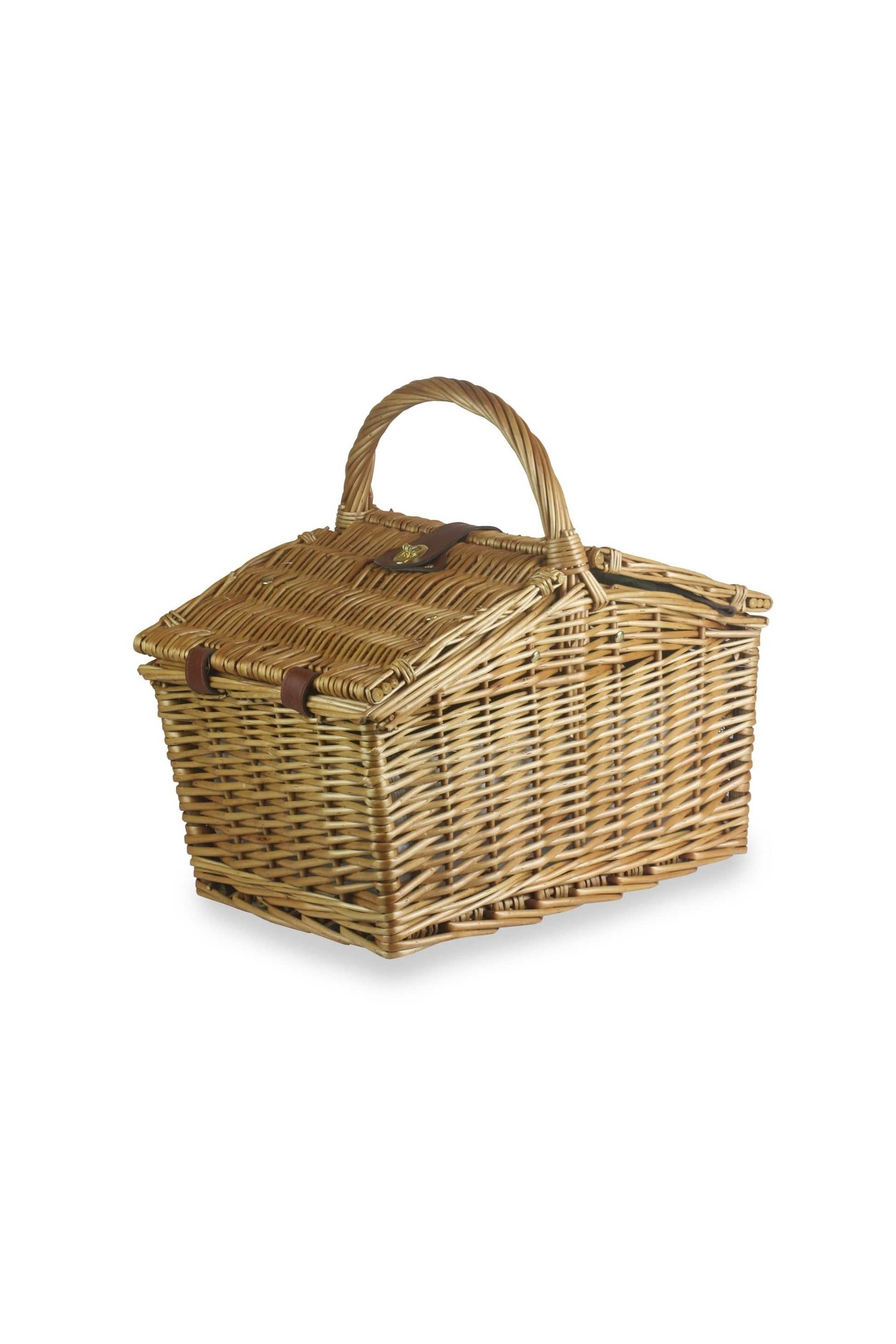  MD0B39 Wicker 2 Person Butterfly Lidded Picnic Basket