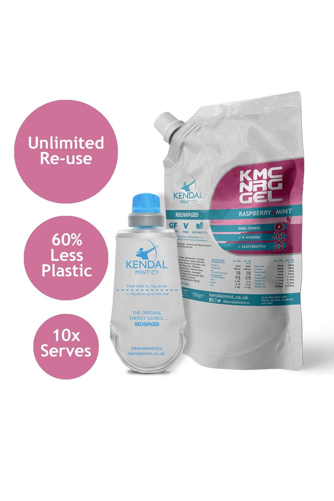  KMC NRG GEL Energy Gel Refill Flask Bundle