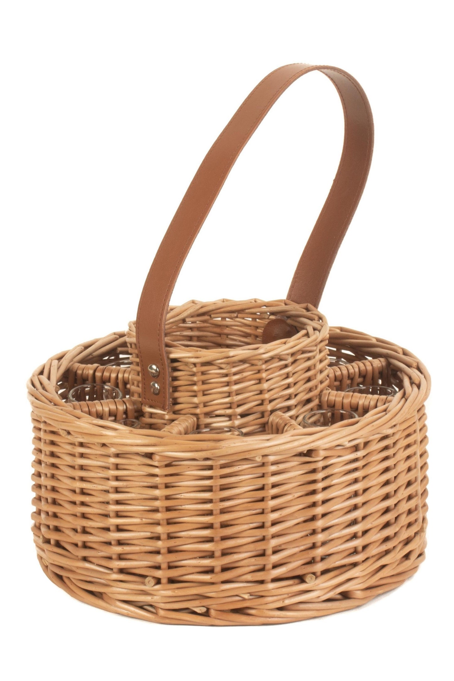  MD195E Round Wicker Whisky Celebration Drinks Carrier