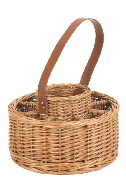  MD195E Round Wicker Whisky Celebration Drinks Carrier
