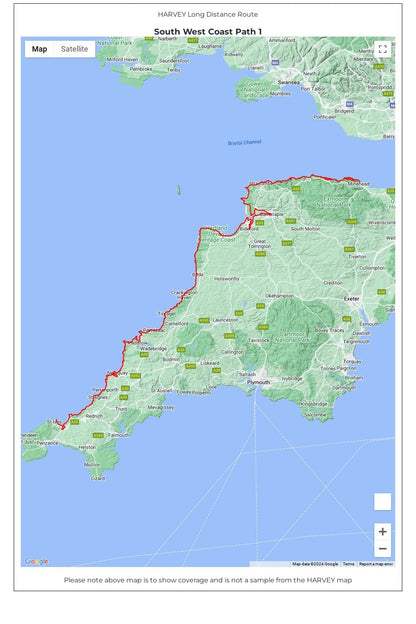  MD7695 South West Coast Path 1 Trail Map