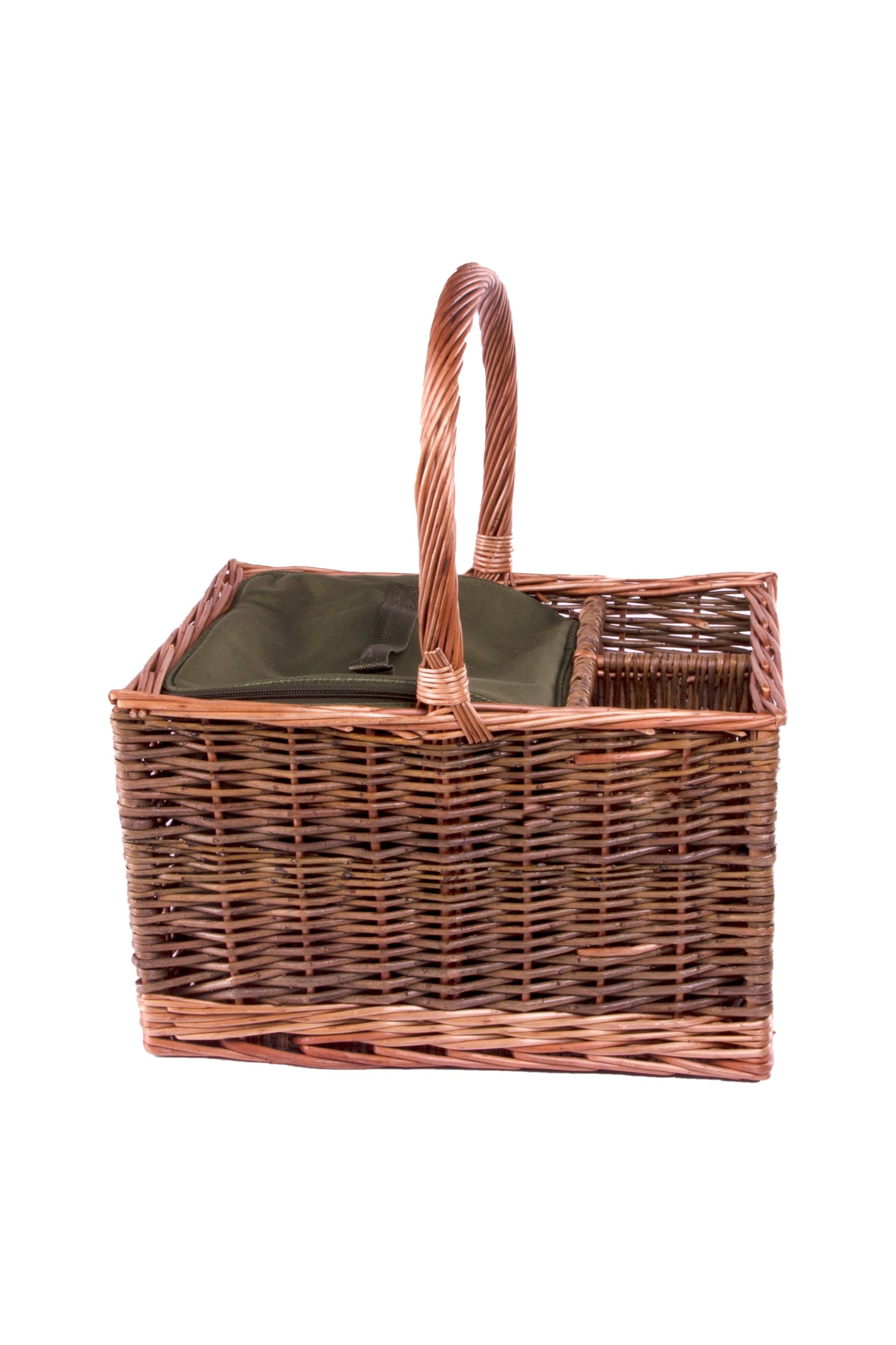  MD915C Event Basket With Green Willow With Cooler