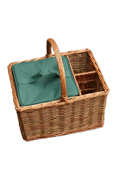  MD915C Event Basket With Green Willow With Cooler