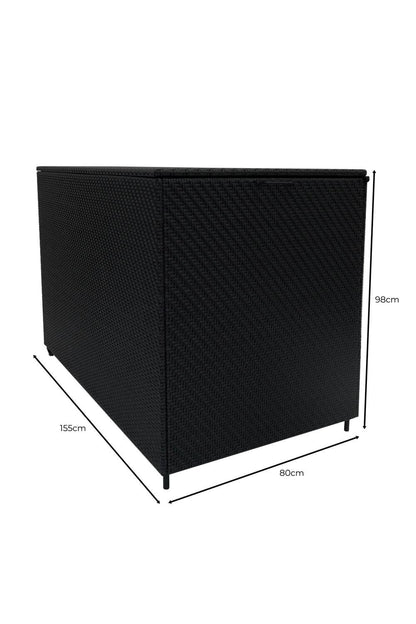  MDDF67 Rattan Modular 7 Piece Set & 700L Storage Box