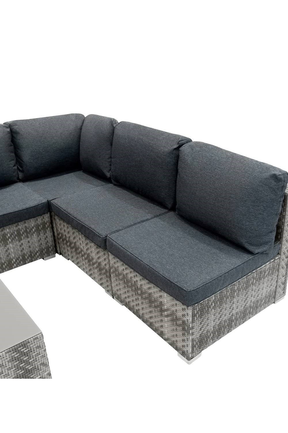  MDDF67 Rattan Modular 7 Piece Set & 700L Storage Box