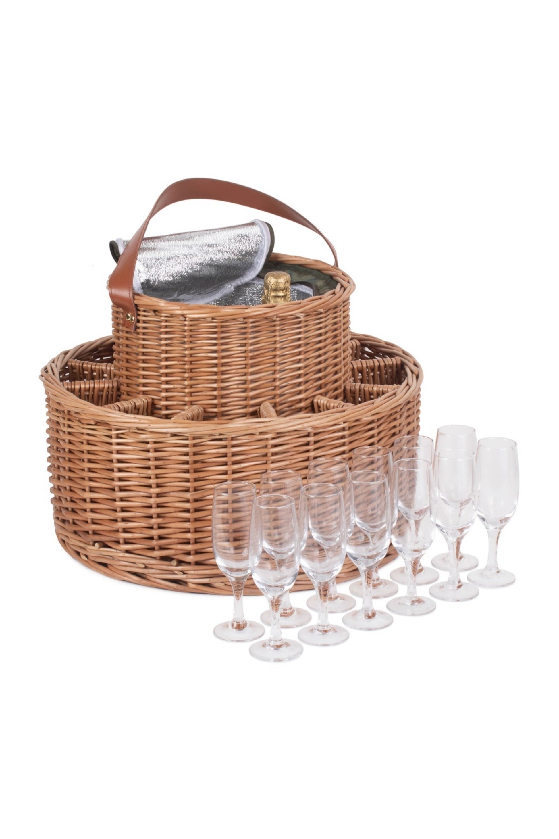  MDE33C Tweed Chilled Wicker Garden Party Basket