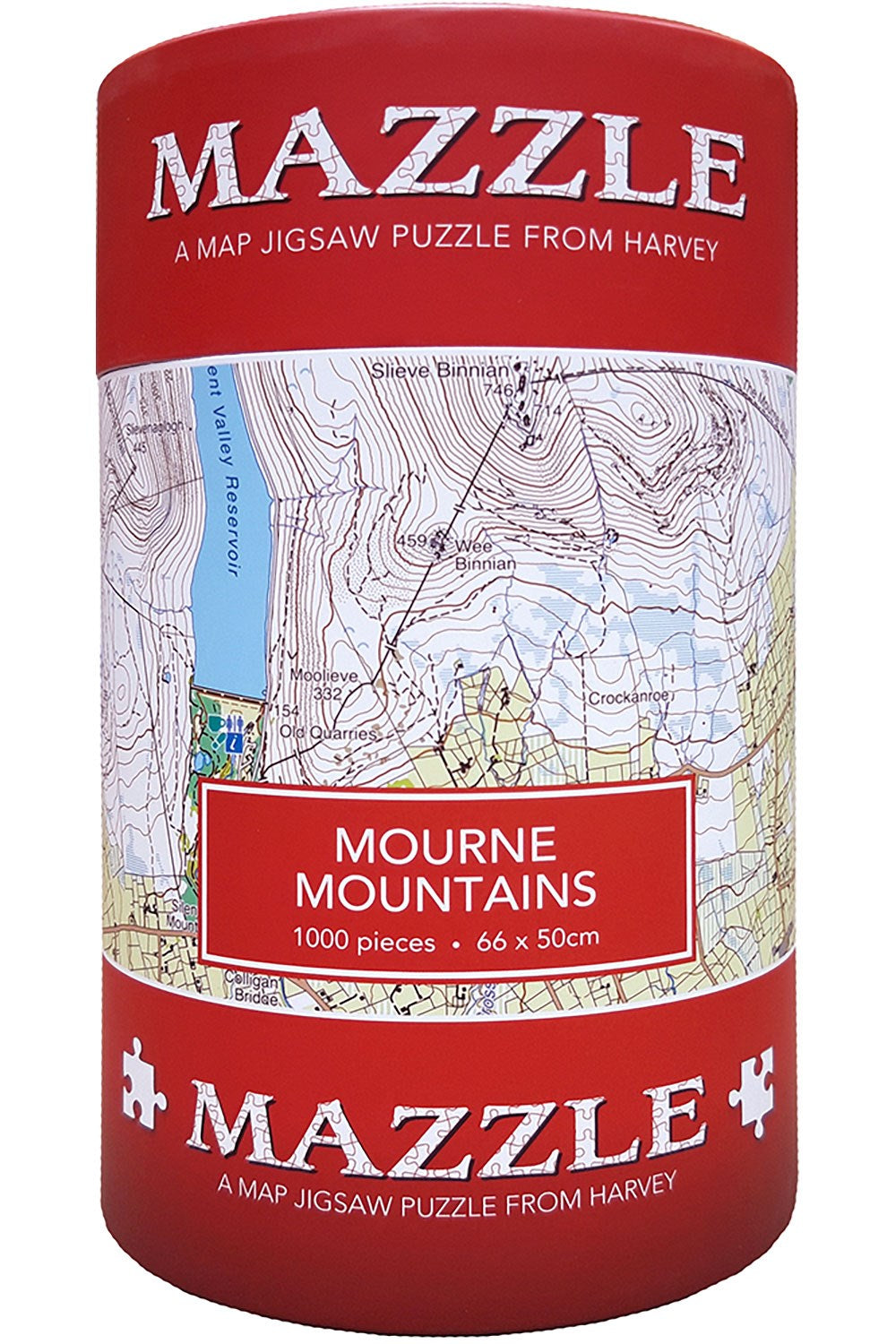  MDE3BA Map Jigsaw Puzzle Mourne Mountains