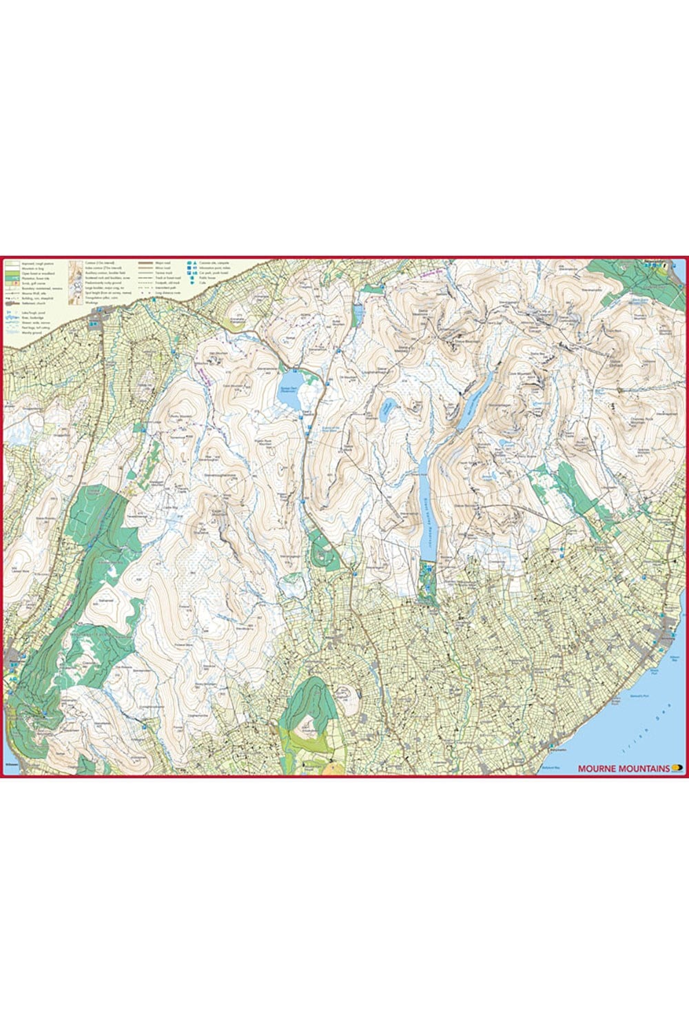  MDE3BA Map Jigsaw Puzzle Mourne Mountains