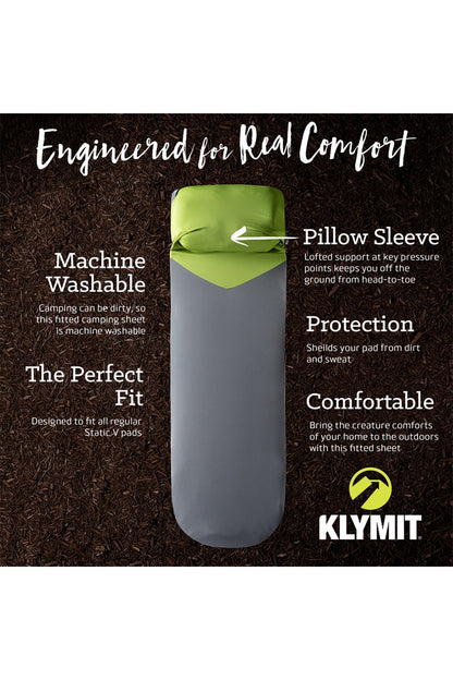 Klymit MDEA2C V Sheet Camping Sleeping Pad Cover