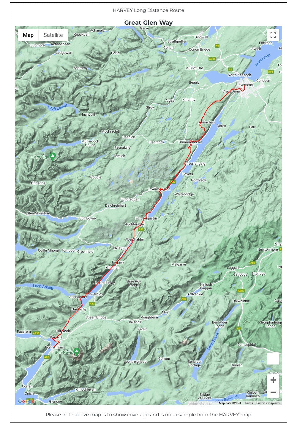  ME05C0 Great Glen Way Trail Map