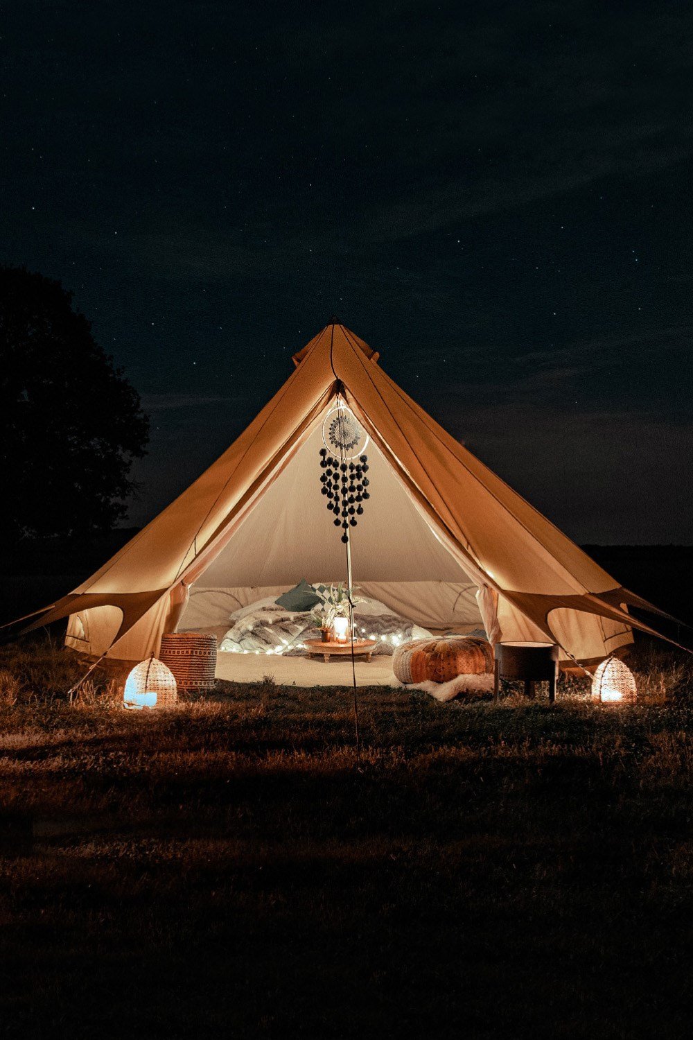  5m Bell Tent Plus Fire Retardant Cotton 320gsm