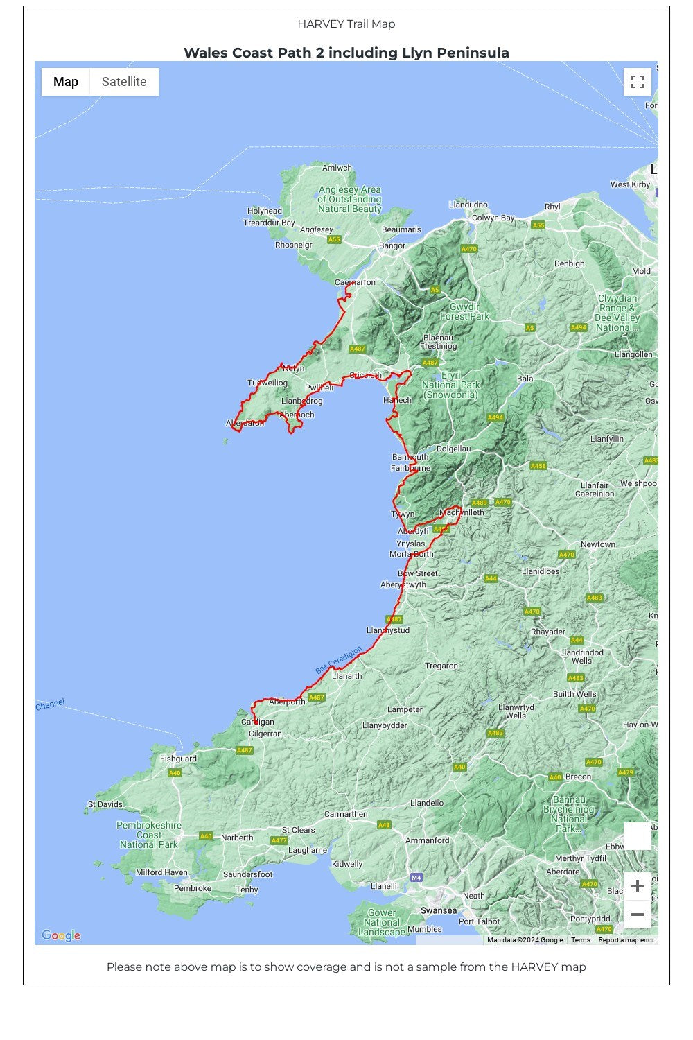  ME6712 Wales Coast Path 2 Trail Map