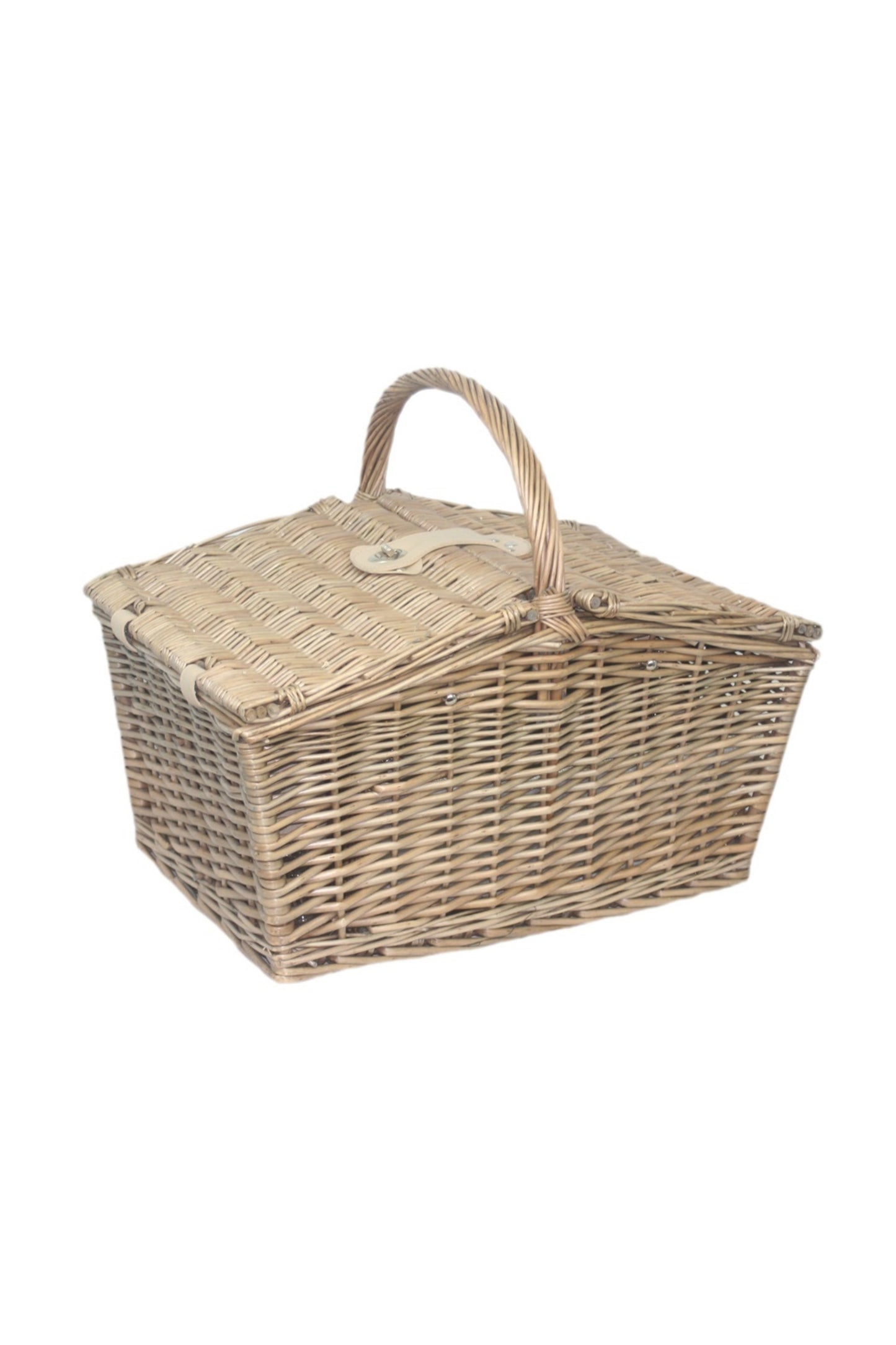  ME702D Wicker Double Lidded Picnic Basket