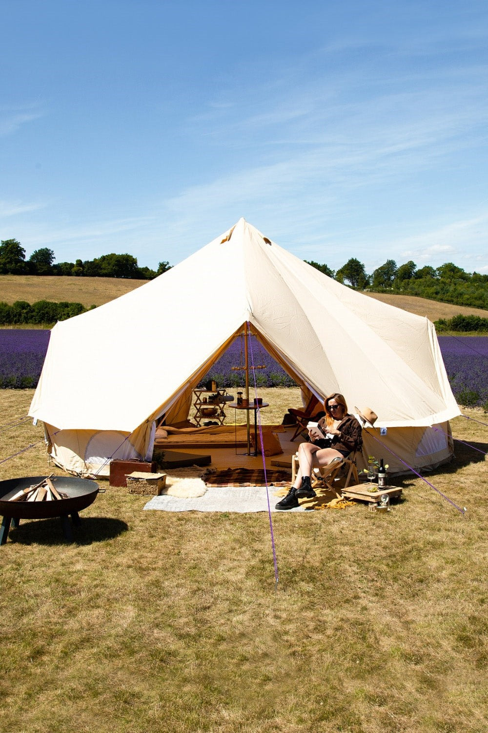  6m Bell Tent Quad Door Canvas 285gsm