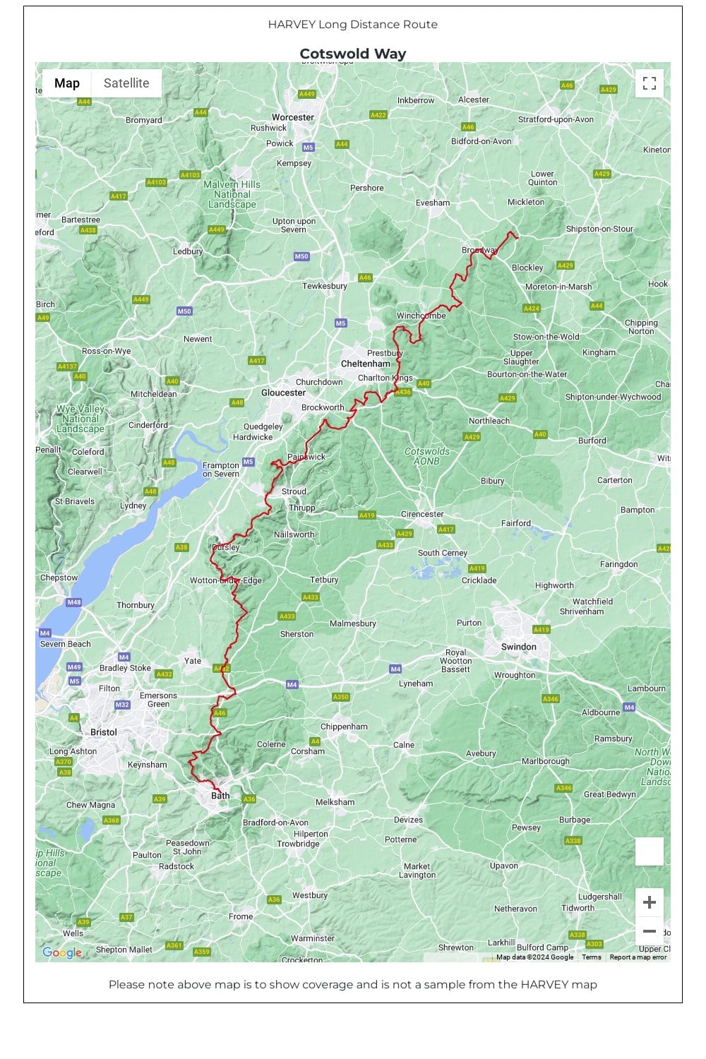  ME8236 Cotswold Way Trail Map