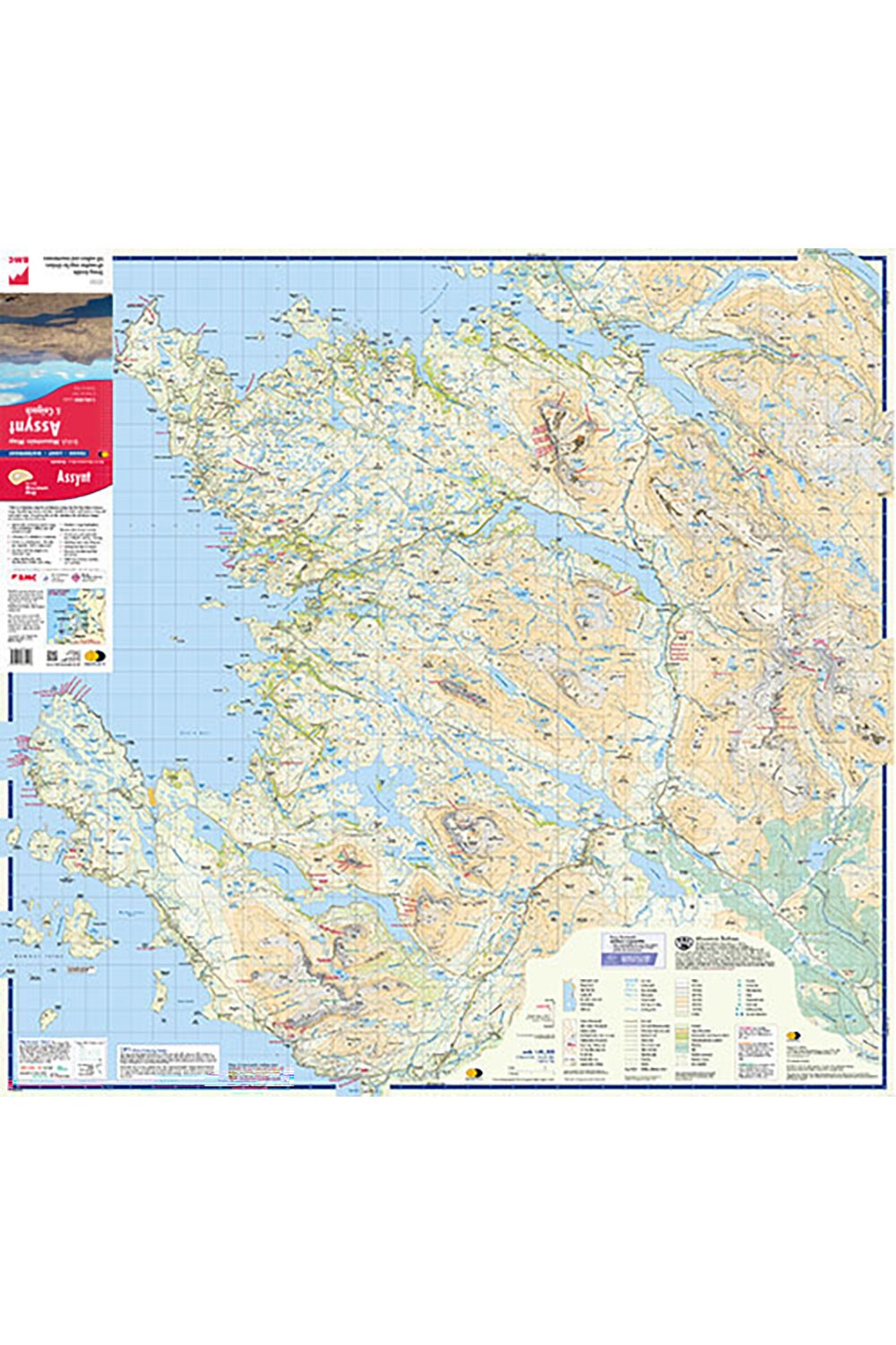  ME964A Assynt & Coigach British Mountain Map