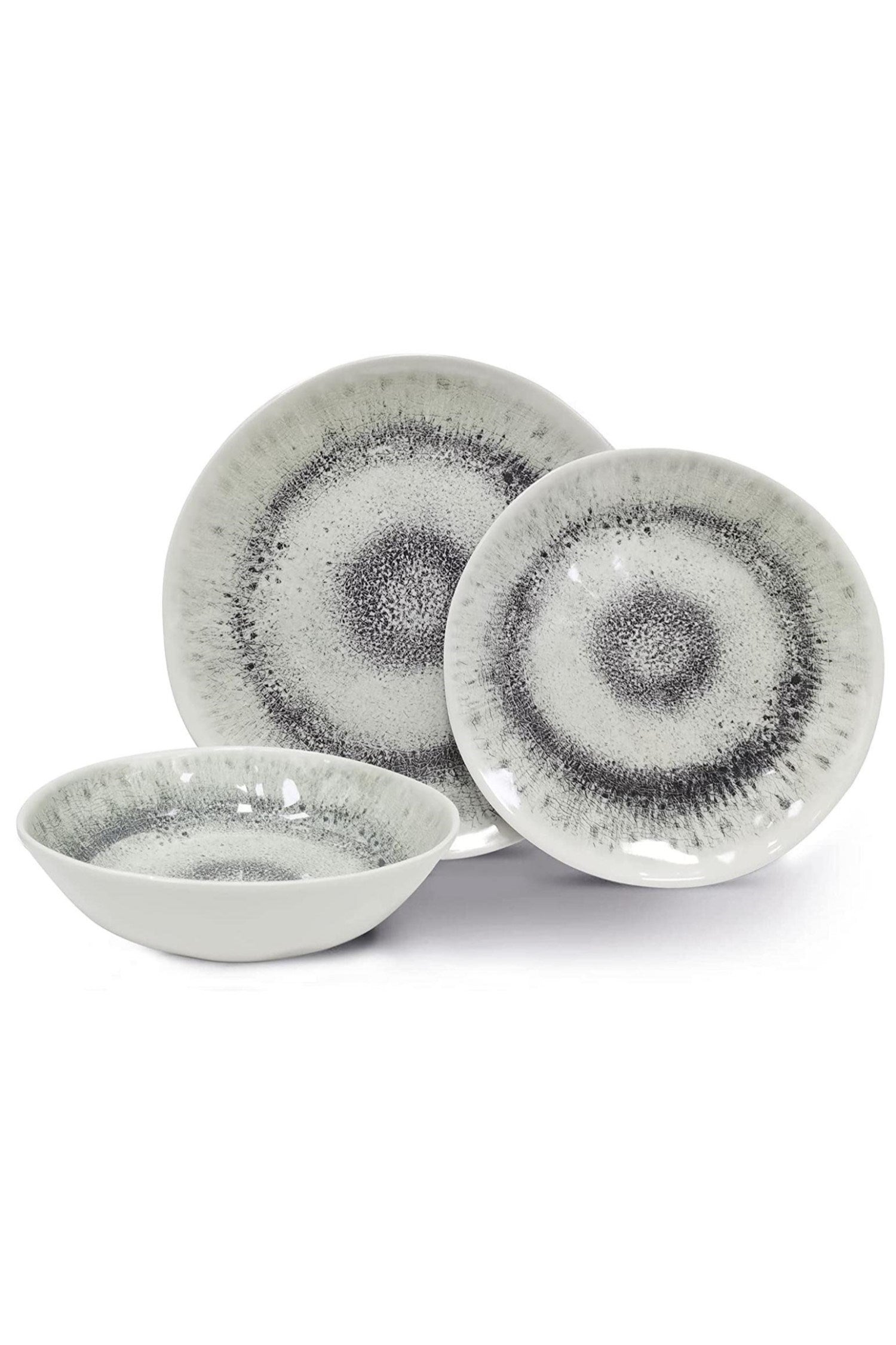  Tuscany 12-Piece Plate & Bowl Melamine Dinner Set
